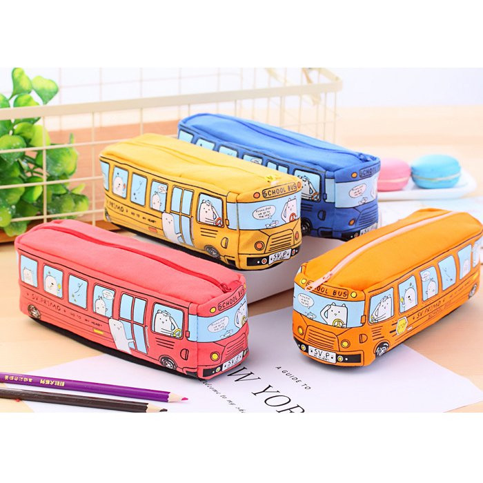 Pencil Bag, Canvas Pencil Pouch Large Capacity Storage Organizer Zipper Bag, Cute Cartoon Girls K... | Walmart (US)