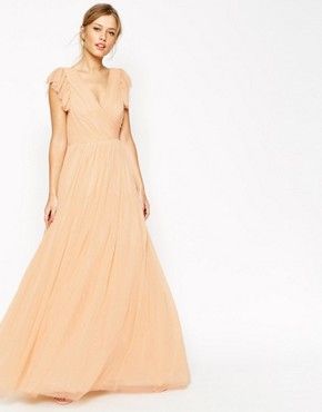 ASOS SALON Premium Princess Mesh Maxi Dress | ASOS US
