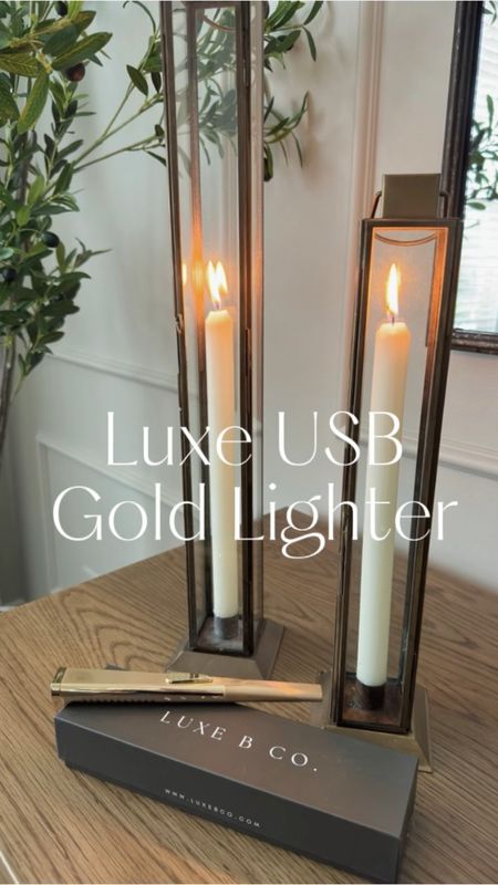 Have you ever seen a more beautiful and sleek candle lighter!?! This gold color is absolutely stunning and I’m obsessed! This USB Arc Candle Lighter from @luxebco also comes in black and would make the perfect Mother’s Day gift.  Use code: POLLIE20 for 20% off. #electriclighter #candlelighter #mothersdaygift

#LTKGiftGuide #LTKVideo #LTKHome