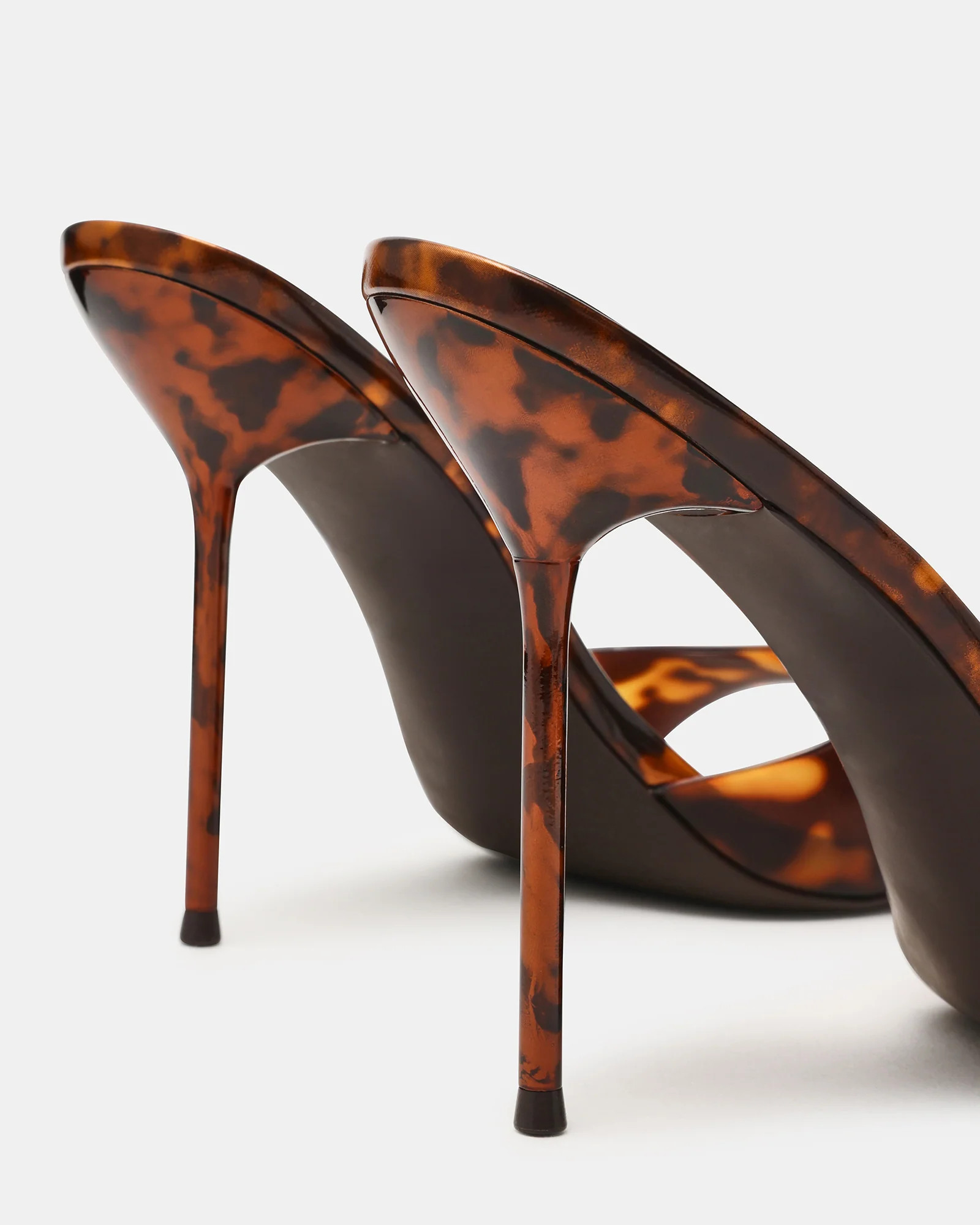 DAVINA Tortoise Rounded Open-Toe Mule Stiletto Women's Heel | Steve Madden (US)