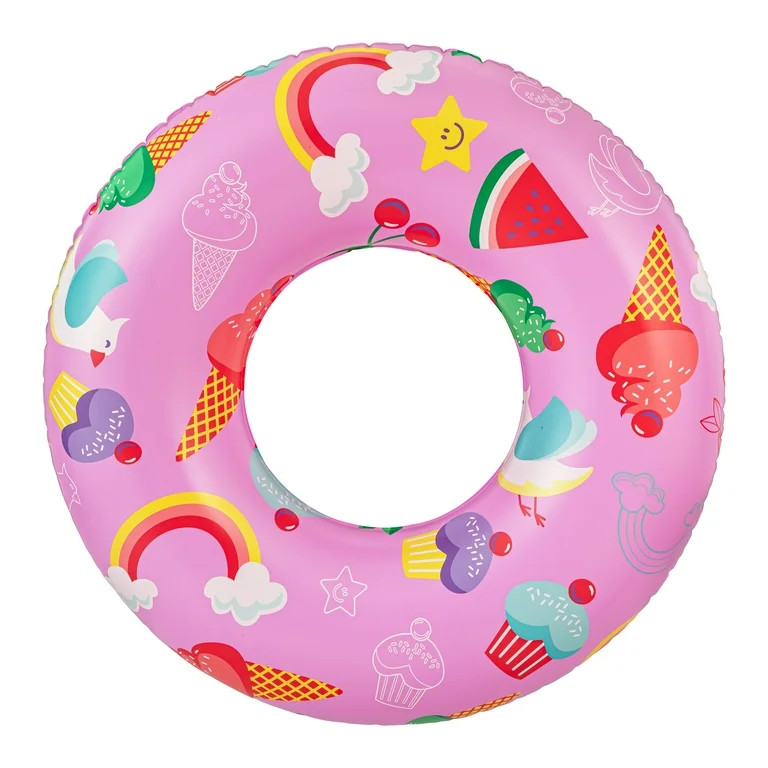 Bluescape Pink Sweets Inflatable Swim Tube Pool Float, for Kids & Adults, Age 9 & up, Unisex | Walmart (US)