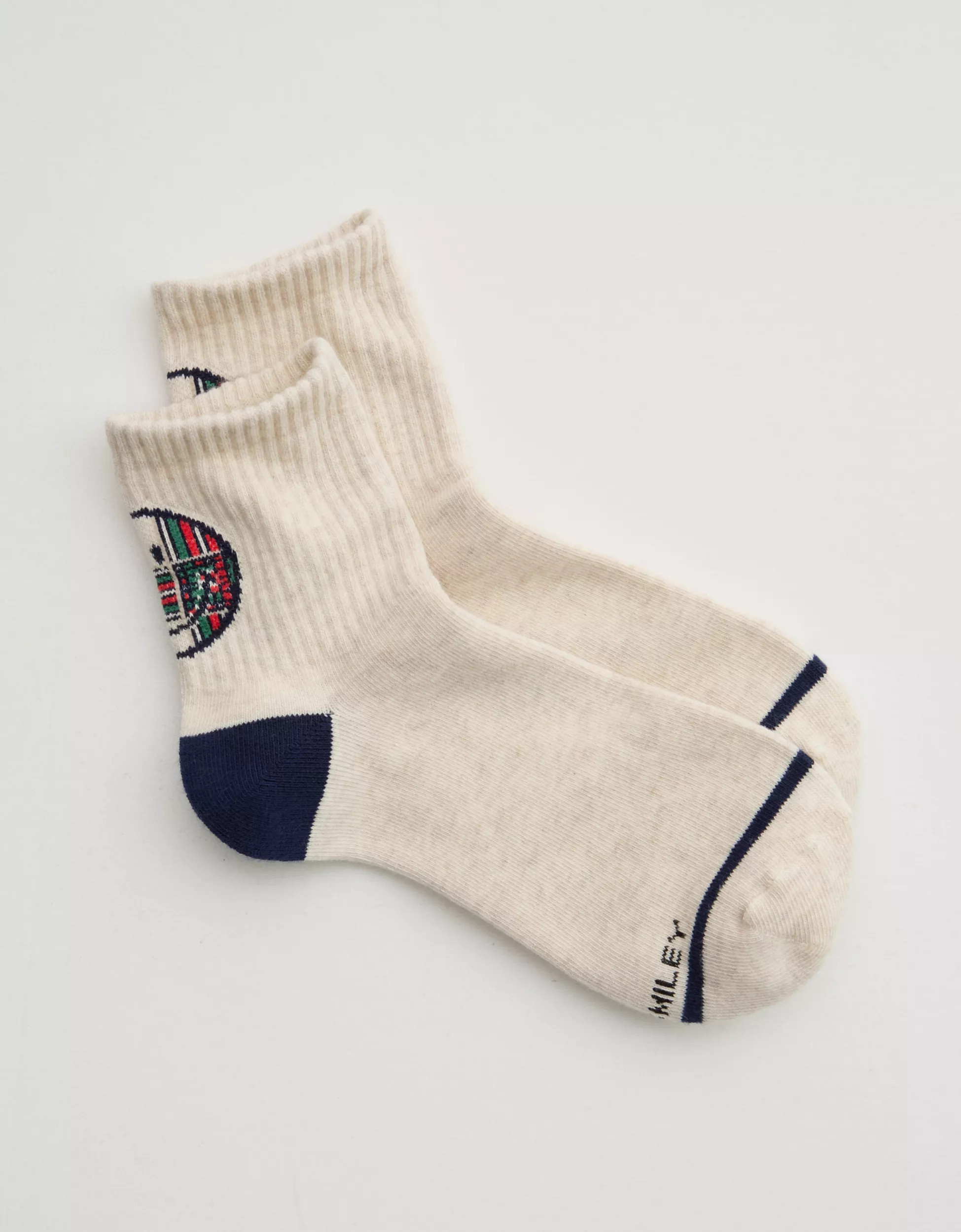 Aerie Smiley® Ribbed Cotton Bobby Socks | Aerie