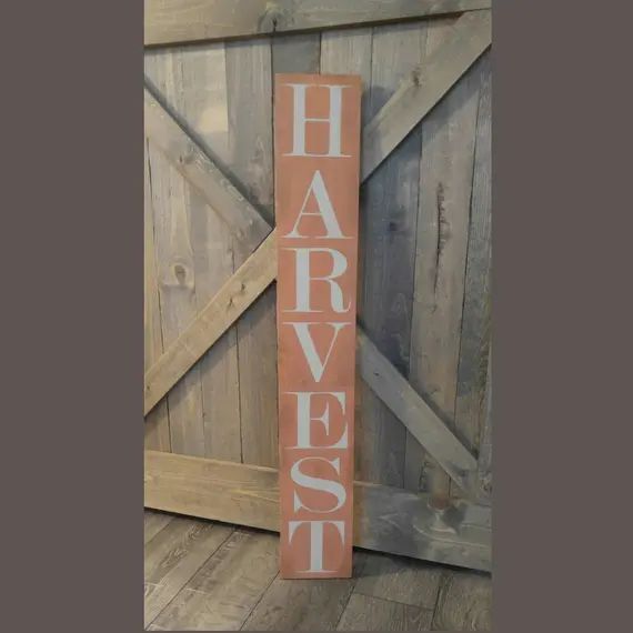 Harvest wooden rustic plague sign / thanksgiving / Autumn / Porch Sign / outdoor/ Welcome/  Farmh... | Etsy (US)
