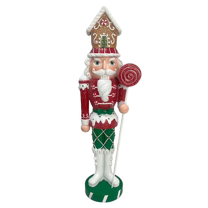 Gingerbread Lane Traditional Gingerbread Nutcracker, 18" | At Home