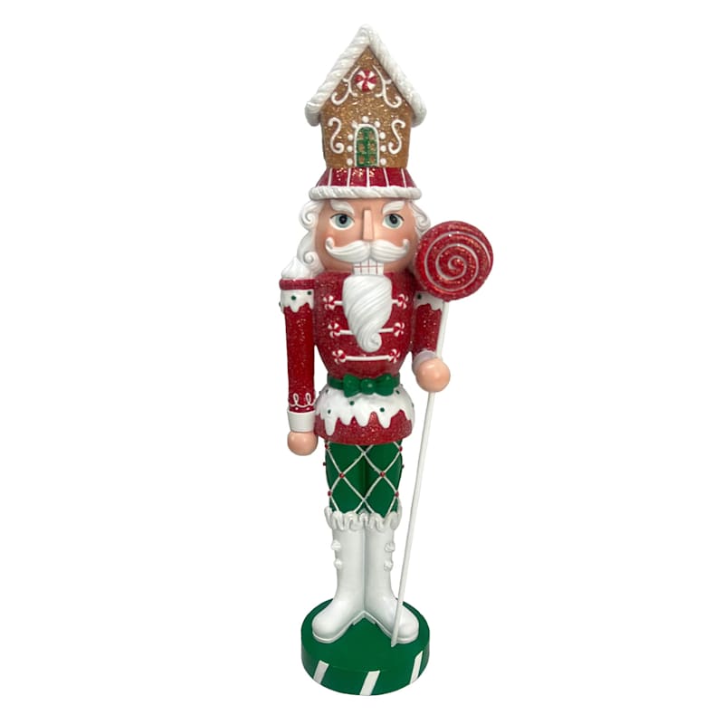 Gingerbread Lane Traditional Gingerbread Nutcracker, 18" | At Home