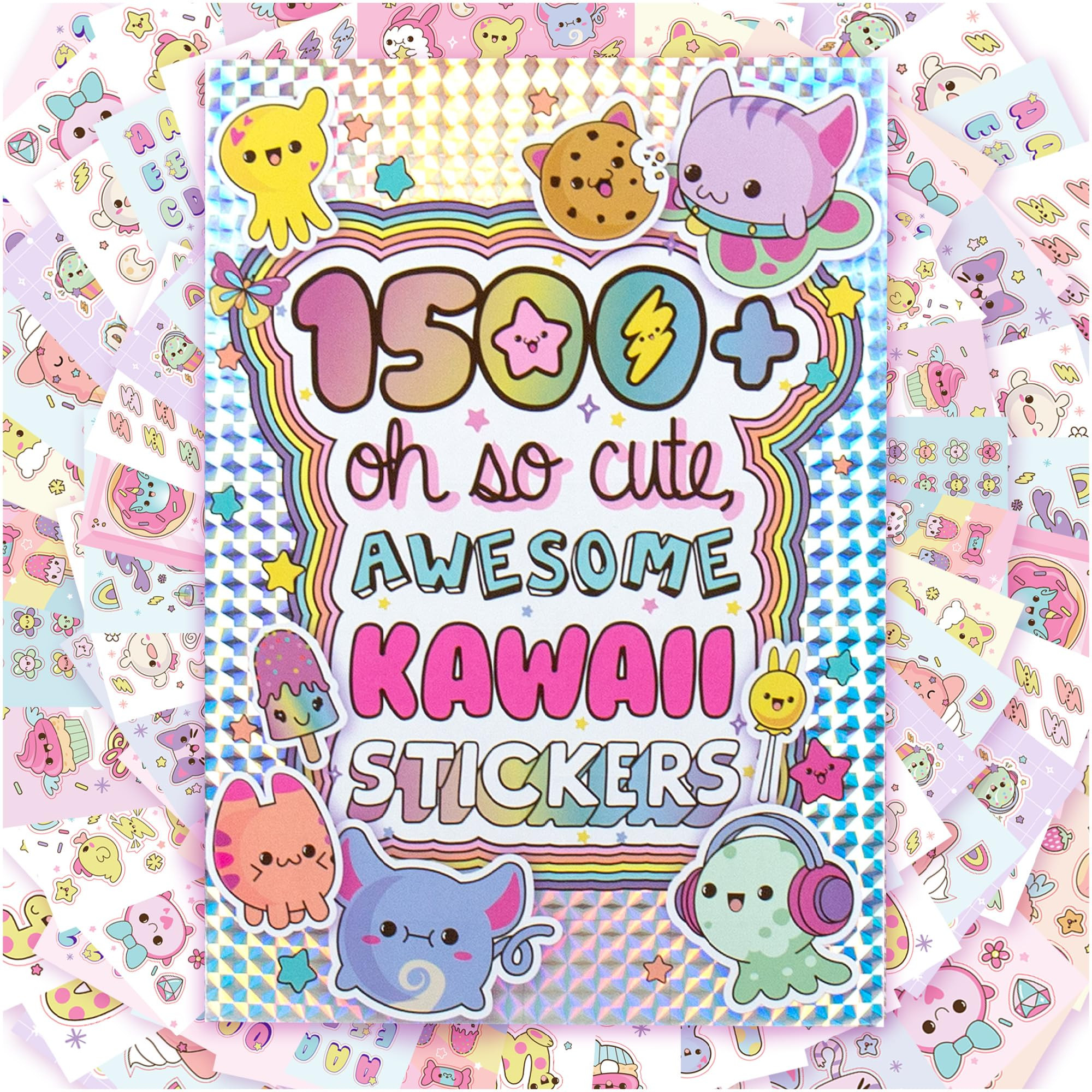 Just My Style 1500+ Cute Kawaii Stickers, 43-Page Book for Scrapbooks, Planners, Features Letter,... | Amazon (US)