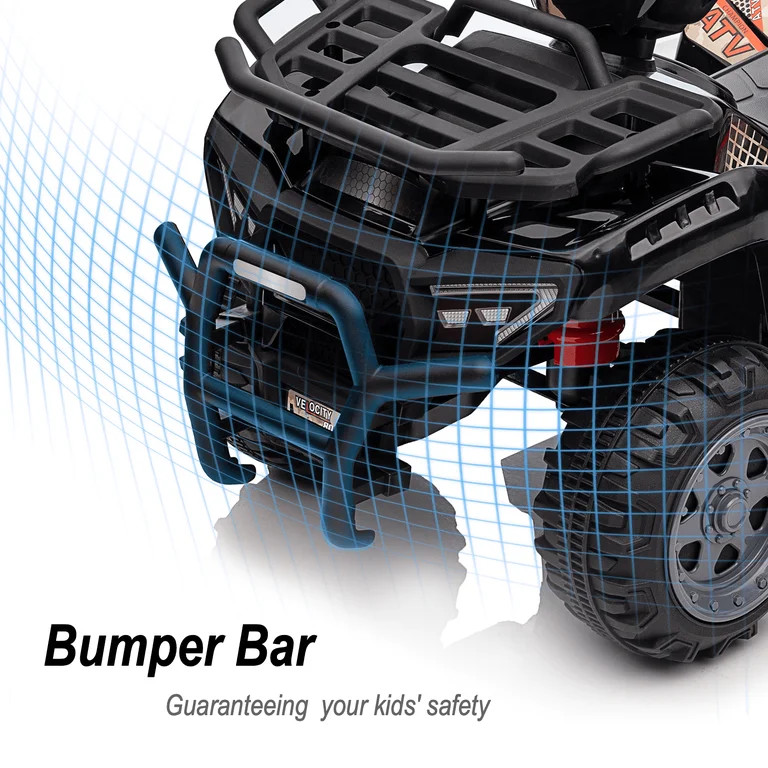 Hikiddo JC913 Kids ATV, 6V Electric Four Wheeler Ride on Toy for Toddler - Black | Walmart (US)