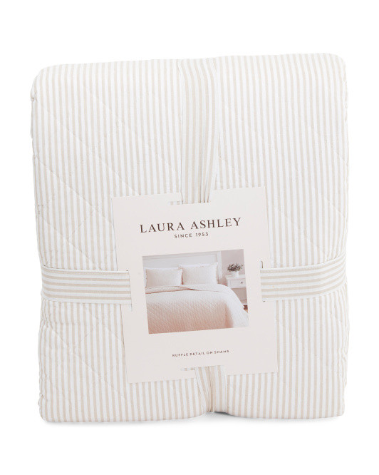 Oxford Stripe Quilt Set | TJ Maxx