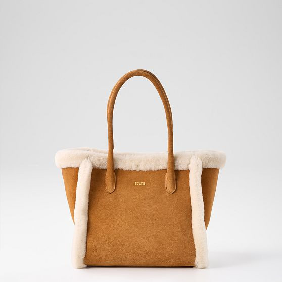 Sierra Shearling and Suede Tote | Mark and Graham