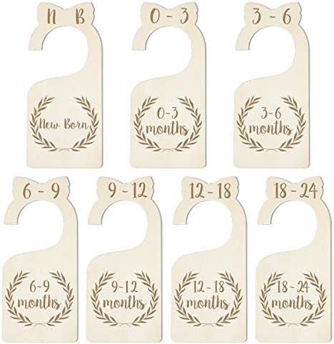 Premium Wood Baby Closet Dividers,Set of 7,from Newborn to 24 Month,Baby Closet Organizers,Nursery D | Amazon (US)