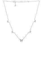 By Adina Eden Pavé  5 Butterfly Necklace in Silver from Revolve.com | Revolve Clothing (Global)