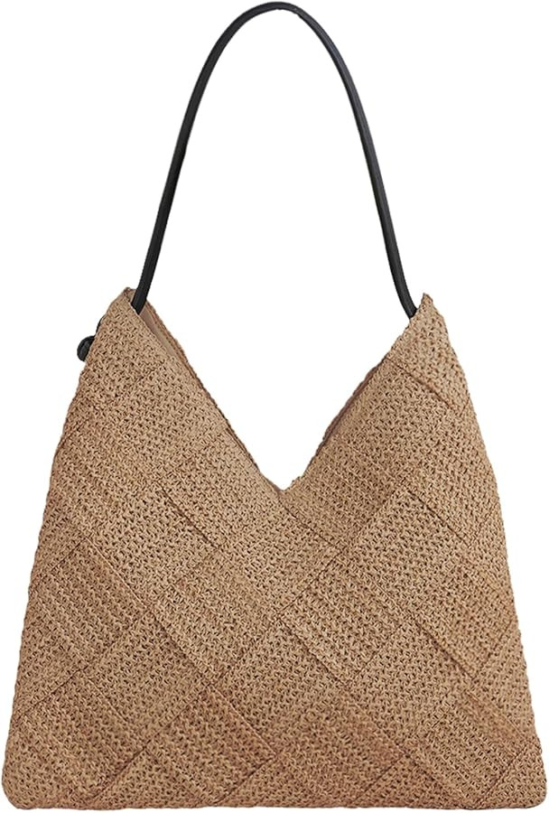 Women's Straw Hobo Tote Bag Handmade Summer Beach Purse Woven Shoulder Handbag 2026 | Amazon (US)
