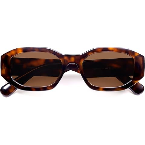 SOJOS Retro Polarized Hexagon Sunglasses for Women Men, UV400 Trendy Rectangle 70s 80s 90s Shades... | Amazon (US)