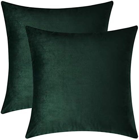 Mixhug Decorative Throw Pillow Covers, Velvet Cushion Covers, Solid Throw Pillow Cases for Couch ... | Amazon (US)