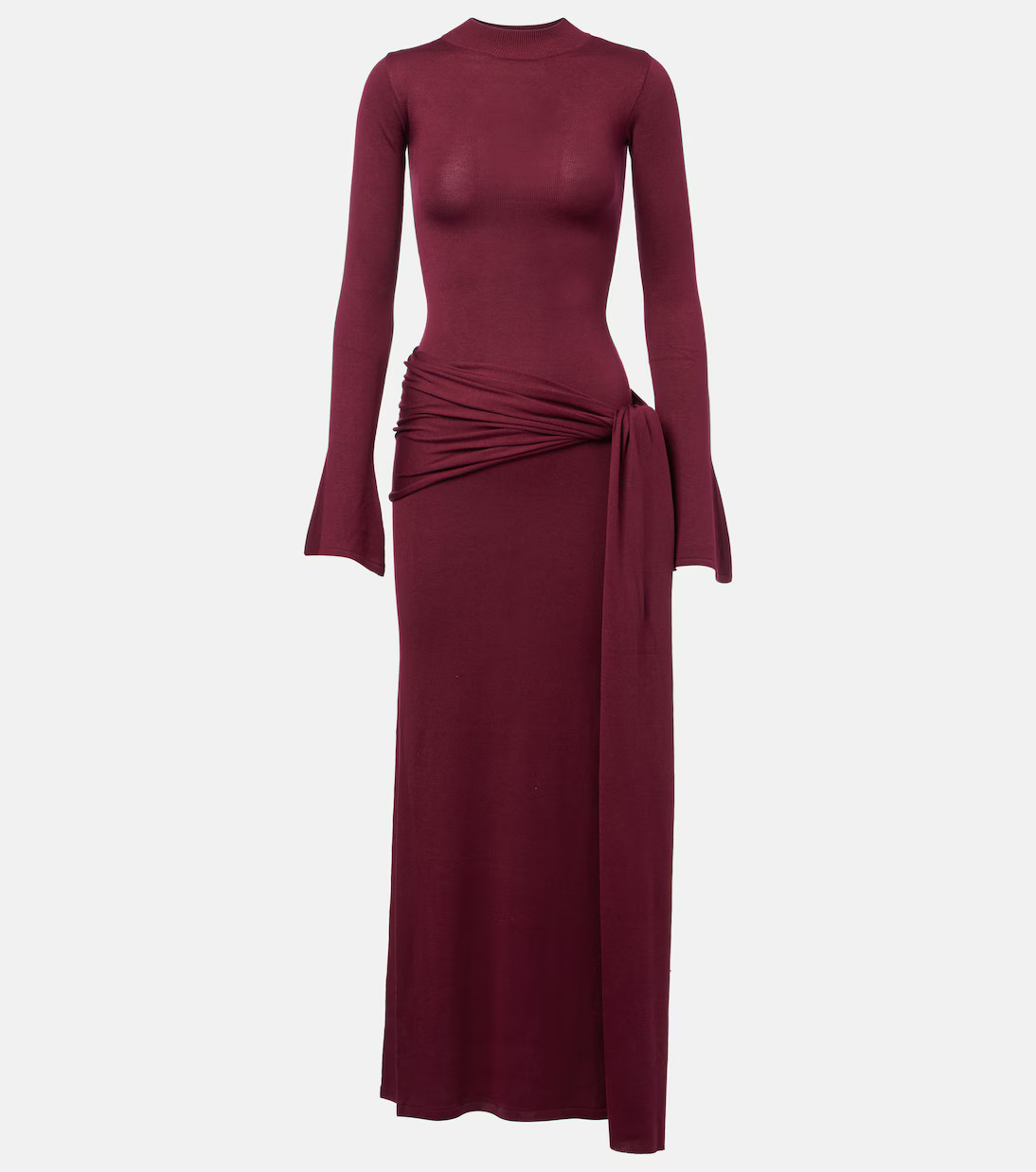 Draped silk-blend maxi dress | Mytheresa (INTL)