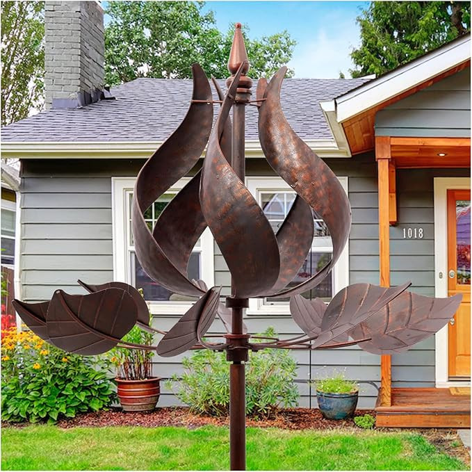 Wind Spinners Outdoor - Large Tulip Metal Wind Spinners with Stake, Garden Windmill Yard Spinner ... | Amazon (US)