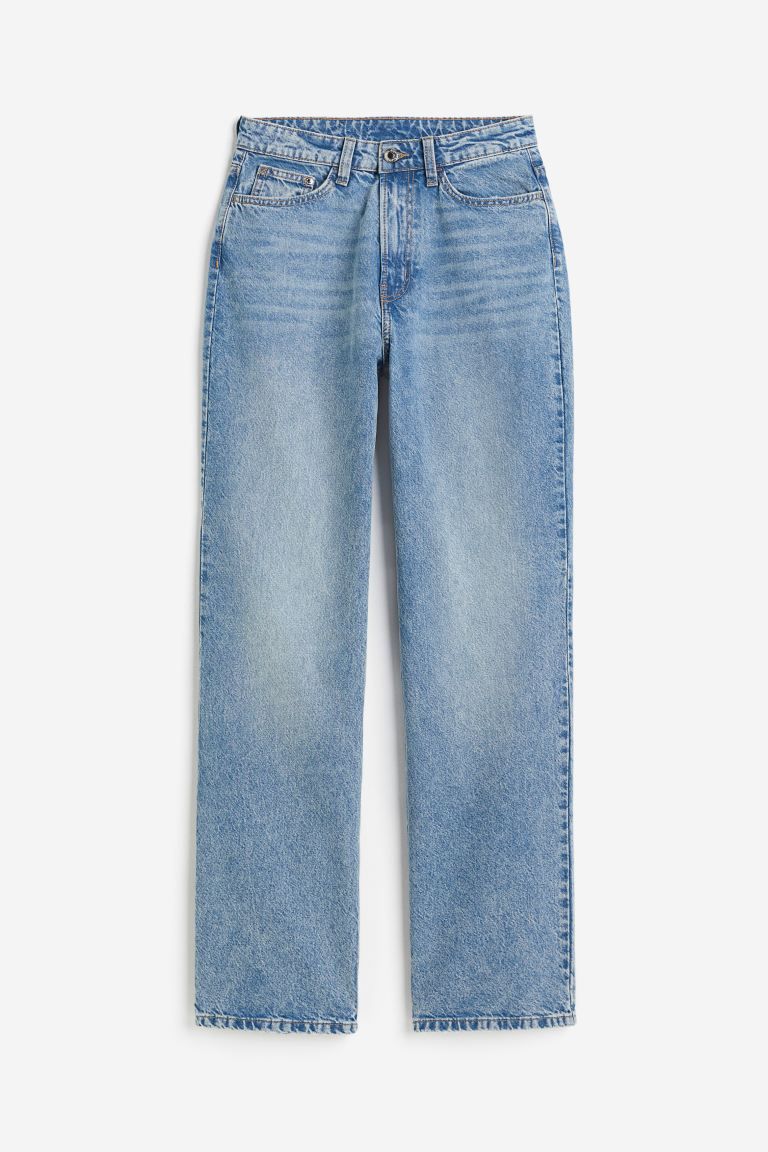 Curvy Fit Wide Ultra High Jeans - Light denim blue - Ladies | H&M US | H&M (US + CA)