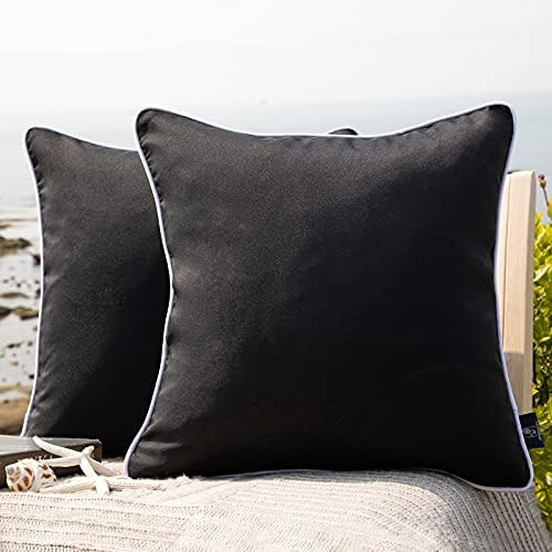 Phantoscope Pack of 2 Outdoor Waterproof Throw Pillow Covers Decorative Square Outdoor Pillows Cushi | Amazon (US)