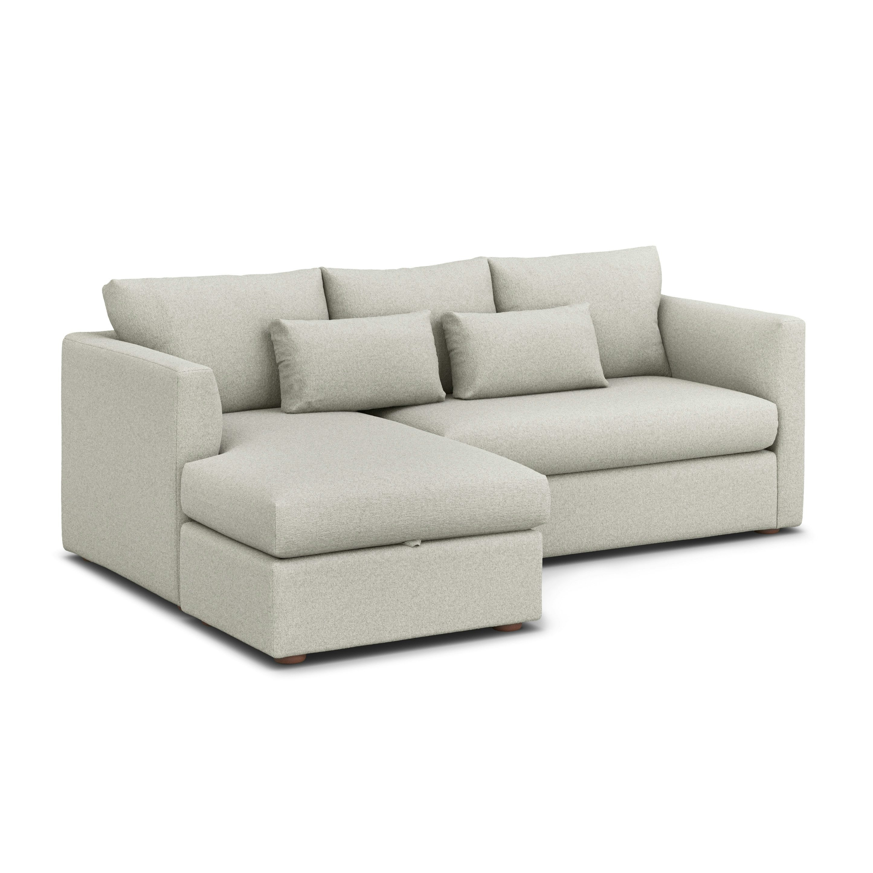 Marina 90" Reversible Storage Sleeper Sectional - Clover Ivory | Article