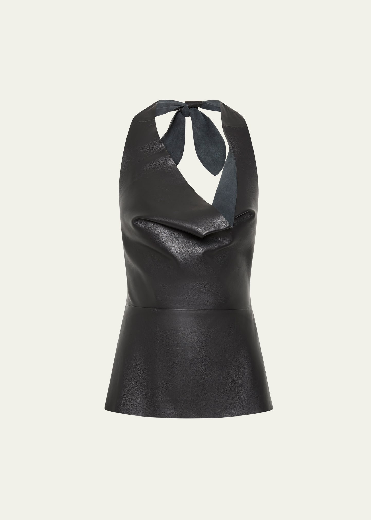 St. Agni Leather Tie Top | Bergdorf Goodman