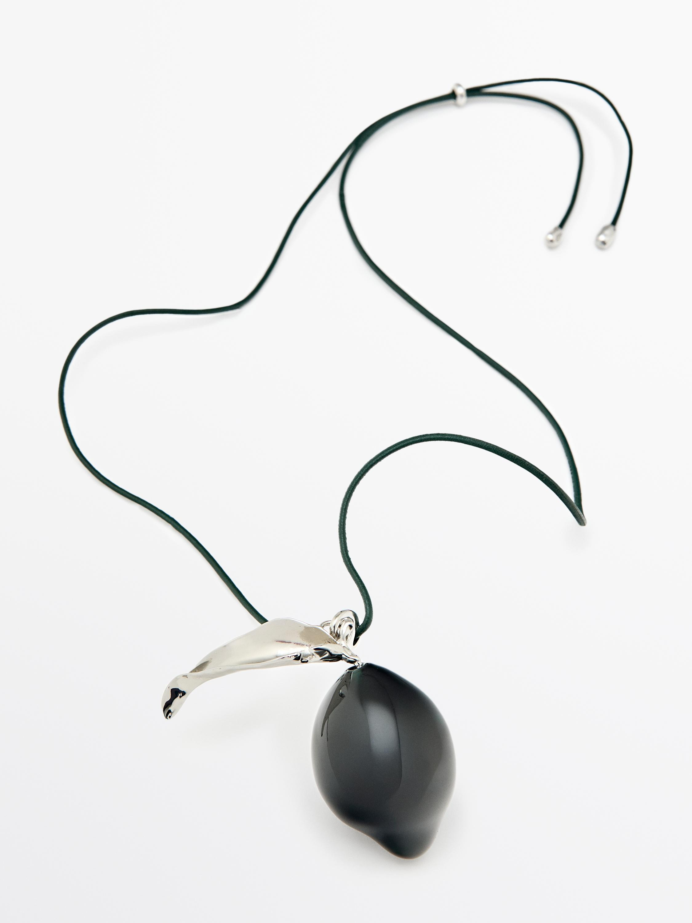 Pendant with glass lemon piece | Massimo Dutti US