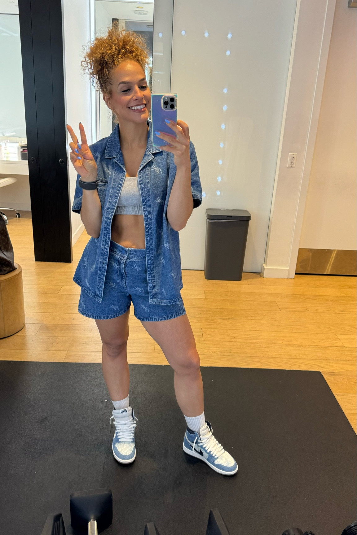 Medium top and bottom! Shoes don’t come out til July 🫣