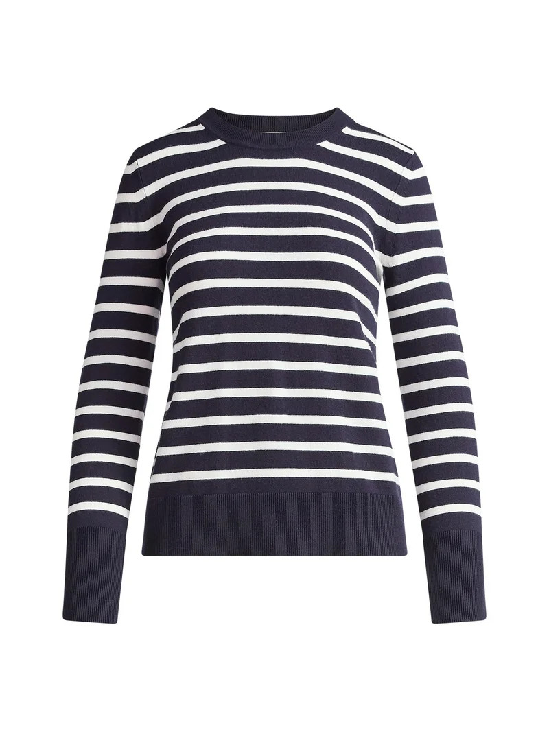 Free Assembly Women's and Women's Plus Cozy Yarn Crewneck Sweater with Long Sleeves. Lightweight,... | Walmart (US)