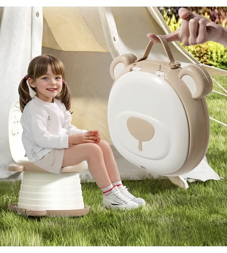 AKIMRABY Travel Potty Seat for Toddler，Foldable Car Potty for Toddler, Portable Toilet Seat for Kids with Potty Liners, Absorbent Pads, Portable Potty Seat for Toddler Travel, Camping And Outdoor Use | Amazon (US)
