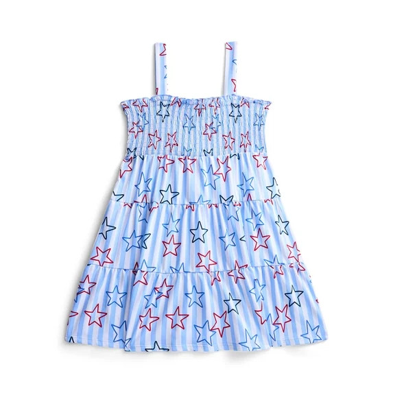 Fourth of July Girls Patriotic Americana Smocked Dress from Way To Celebrate, Sizes 4-18 | Walmart (US)