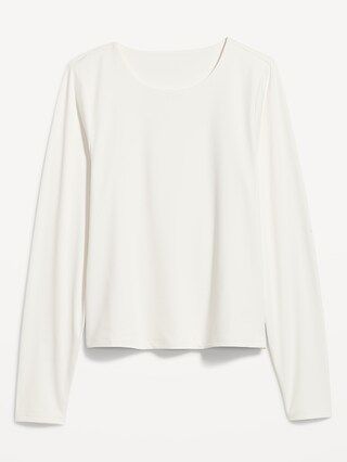 Long-Sleeve Double-Layer Sculpting T-Shirt for Women | Old Navy (US)