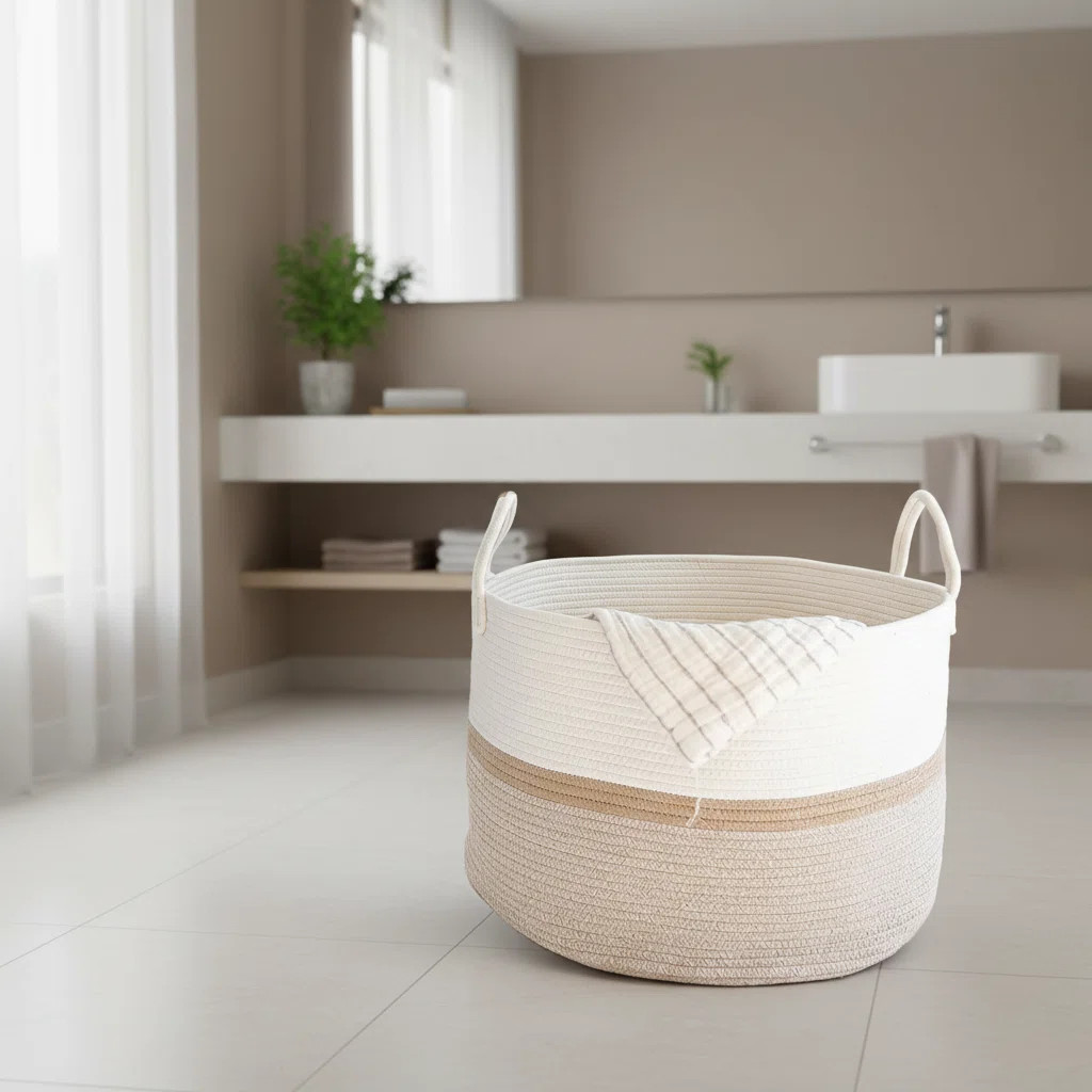 Soft, Round, Large Woven Storage Basket With Handle For Portability. Suitable For Storing Baby To... | Wayfair North America