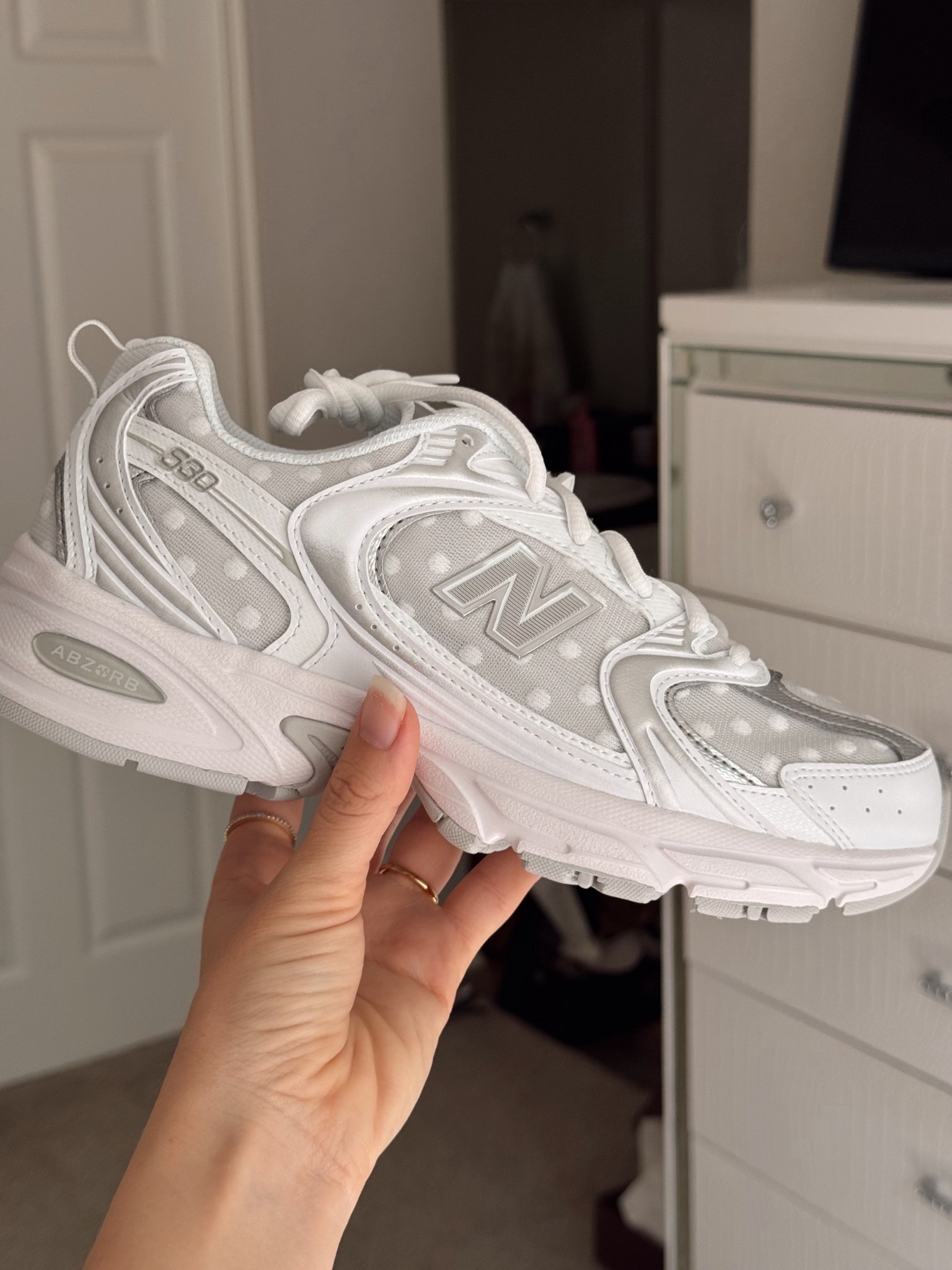 my polka dot New Balance tennis shoes just restocked in all sizes 🤍 

#LTKGiftGuide #LTKHoliday #LTKShoeCrush