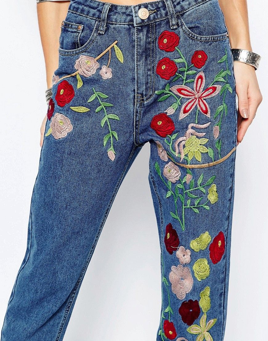 Glamorous Slim Jeans with All Over Embroidery | ASOS UK