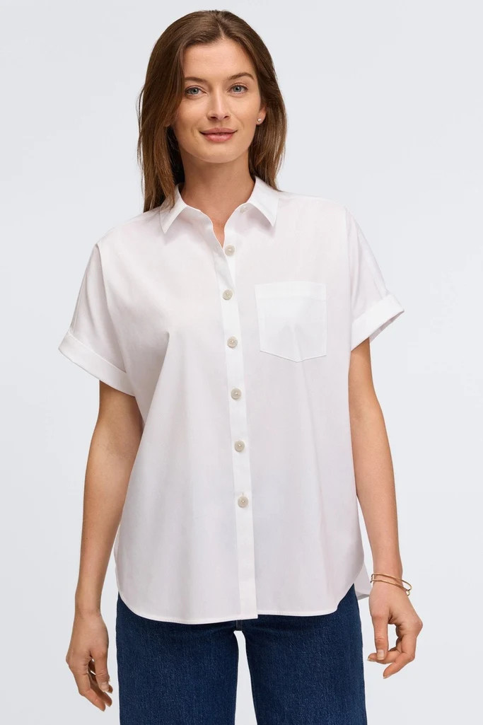Abigail No Iron Stretch Short Sleeve Shirt | Foxcroft