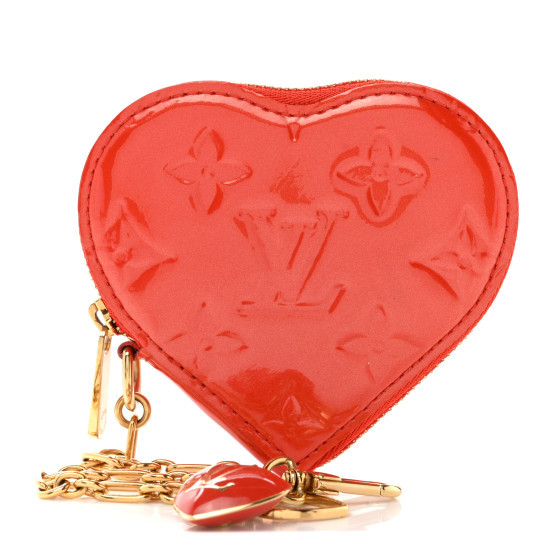 Vernis Heart Coin Purse Orange Sunset | FASHIONPHILE (US)