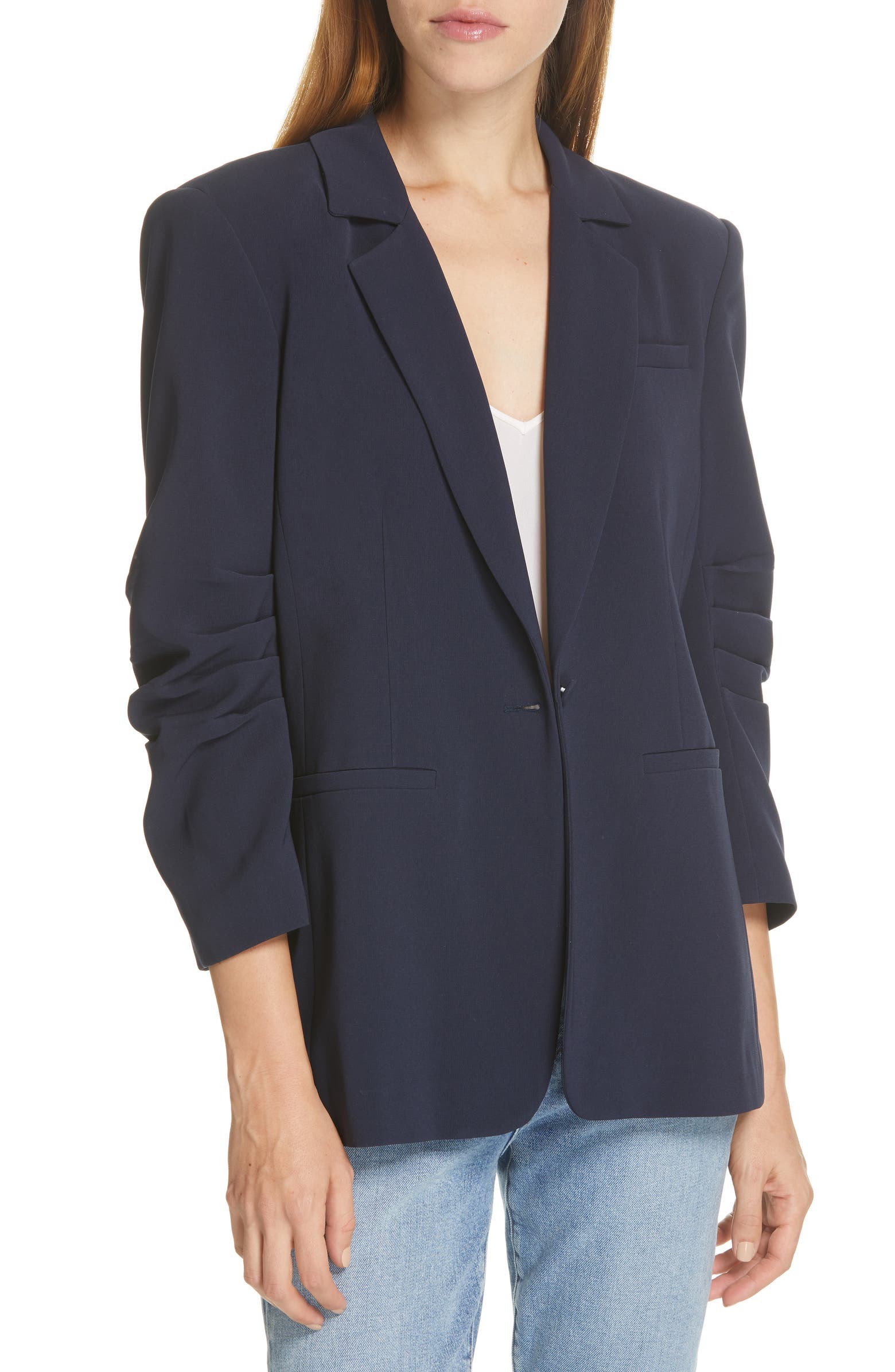 Khloe Ruched Sleeve Blazer | Nordstrom