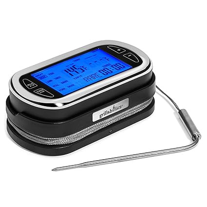 Amazon.com: Grillaholics Meat Thermometer for Grilling - Remote Wireless Digital Meat Cooking The... | Amazon (US)