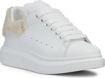 Oversize Genuine Shearling Trim Sneaker (Women) | Nordstrom