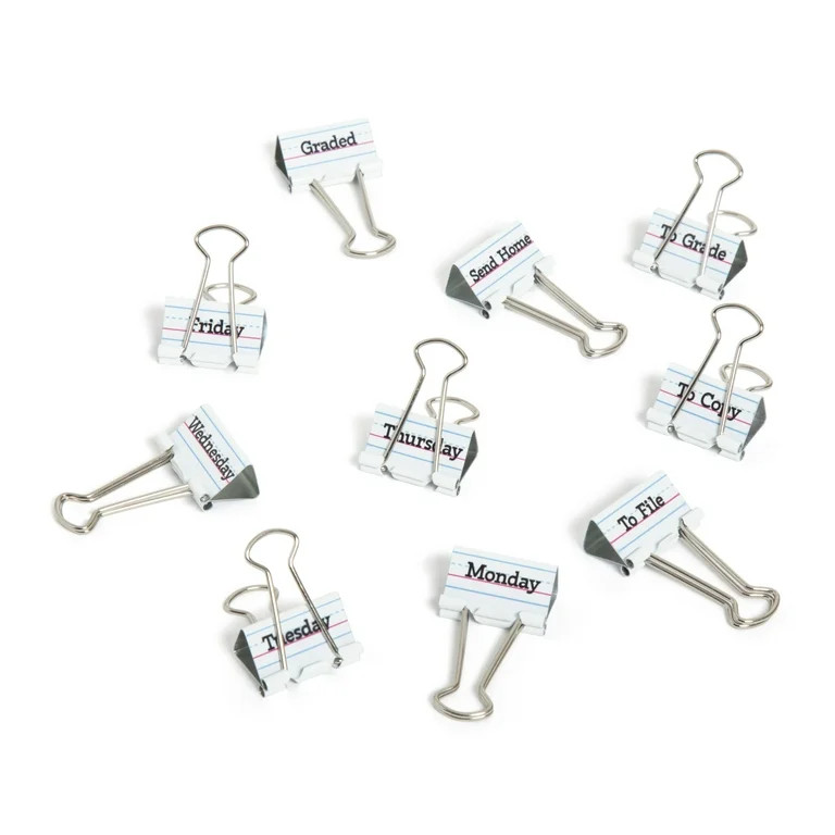 U Brands Teacher Medium Binder Clips, 10 Count | Walmart (US)