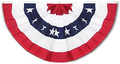 Anley USA Pleated Fan Flag, 3x6 Feet American US Bunting Flags Patriotic Stars & Stripes - Sharp ... | Amazon (US)
