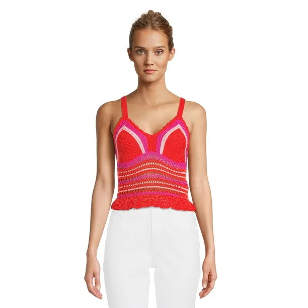 Madden NYC Juniors Crochet Tank Top | Walmart (US)