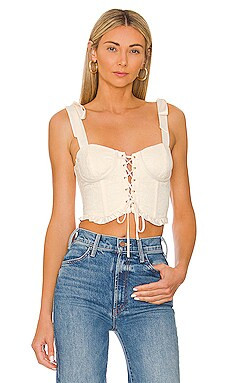 MAJORELLE Lyla Bustier Top in Buttercream from Revolve.com | Revolve Clothing (Global)