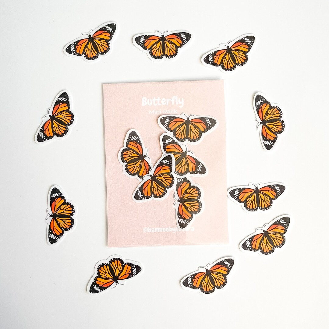 Monarch Butterfly Mini Pack, Vinyl Matte | Etsy (US)