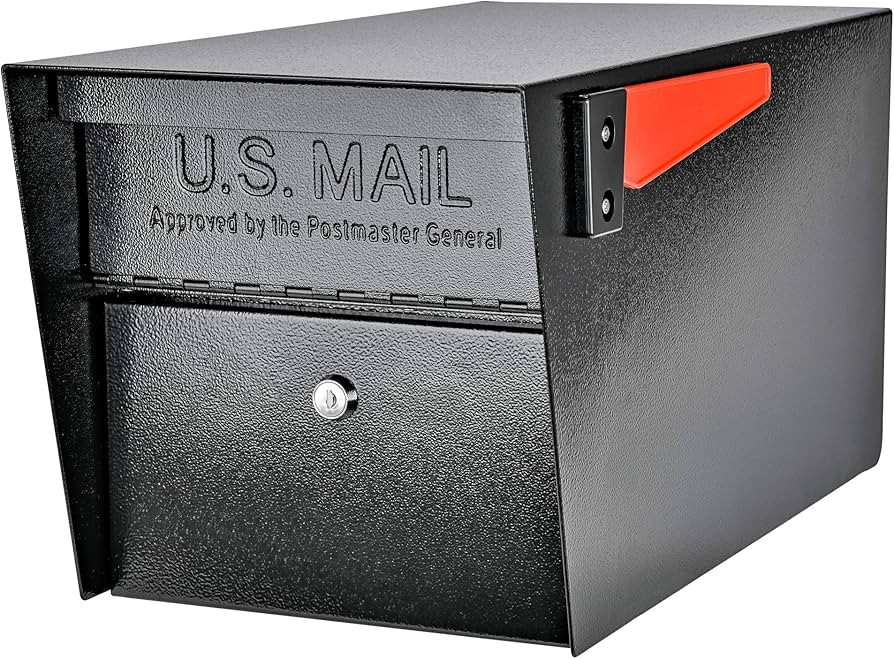 Mail Boss 7506 Mail Manager Curbside Locking Security Mailbox, Black,Large | Amazon (US)