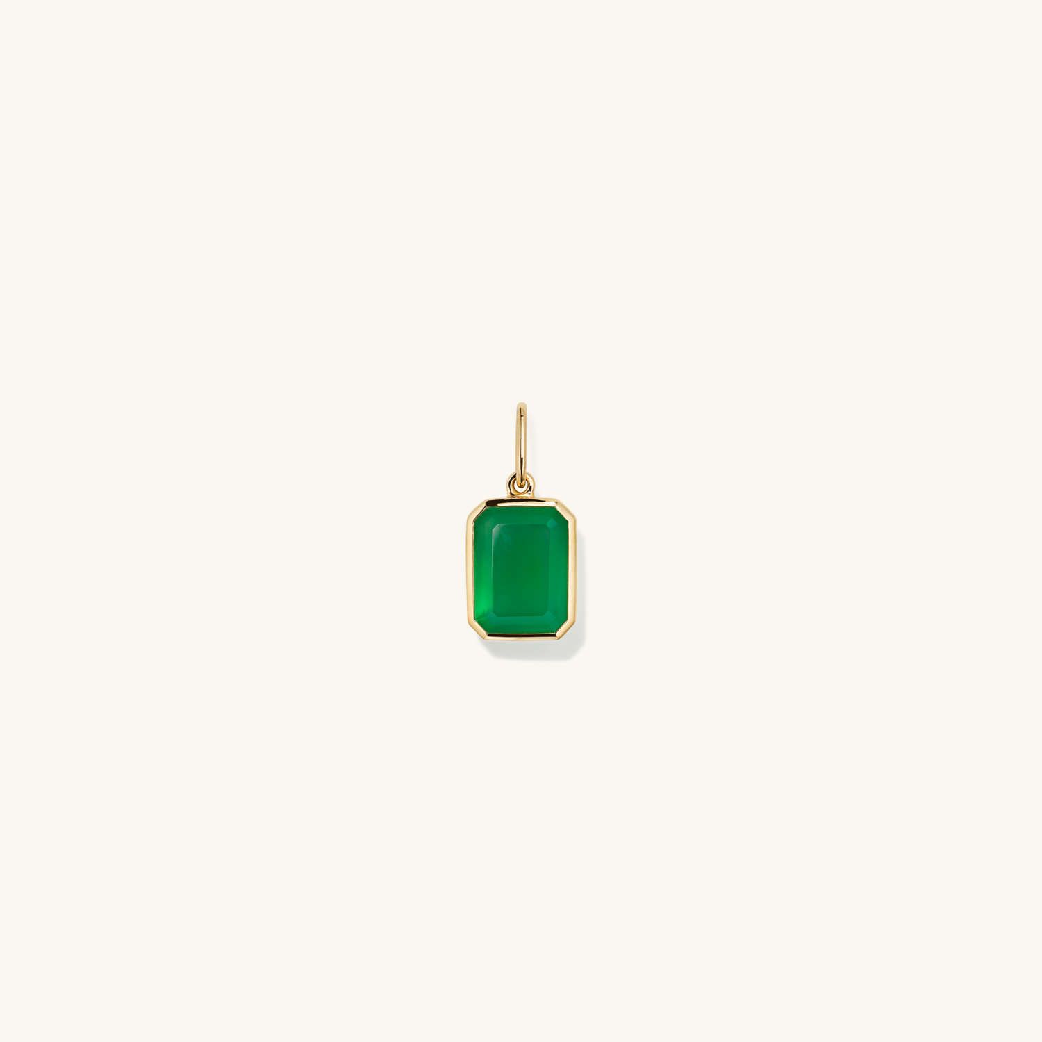 Emerald Cut Gemstone Charm | Mejuri (Global)