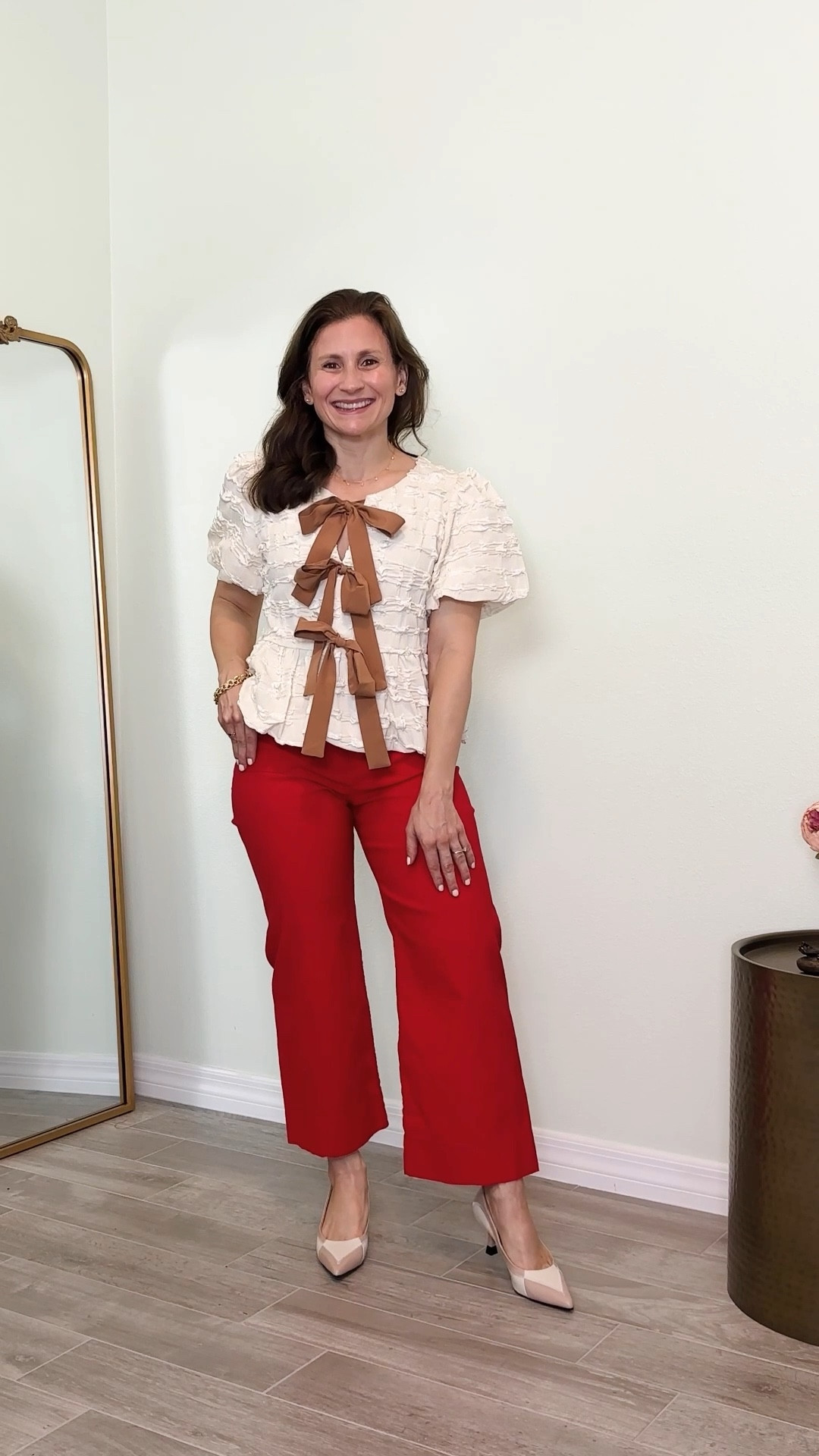 Capsule wardrobe worthy pants in petite size options + the cutest bow blouse found on Etsy

#LTKPetite #LTKHoliday #LTKootd