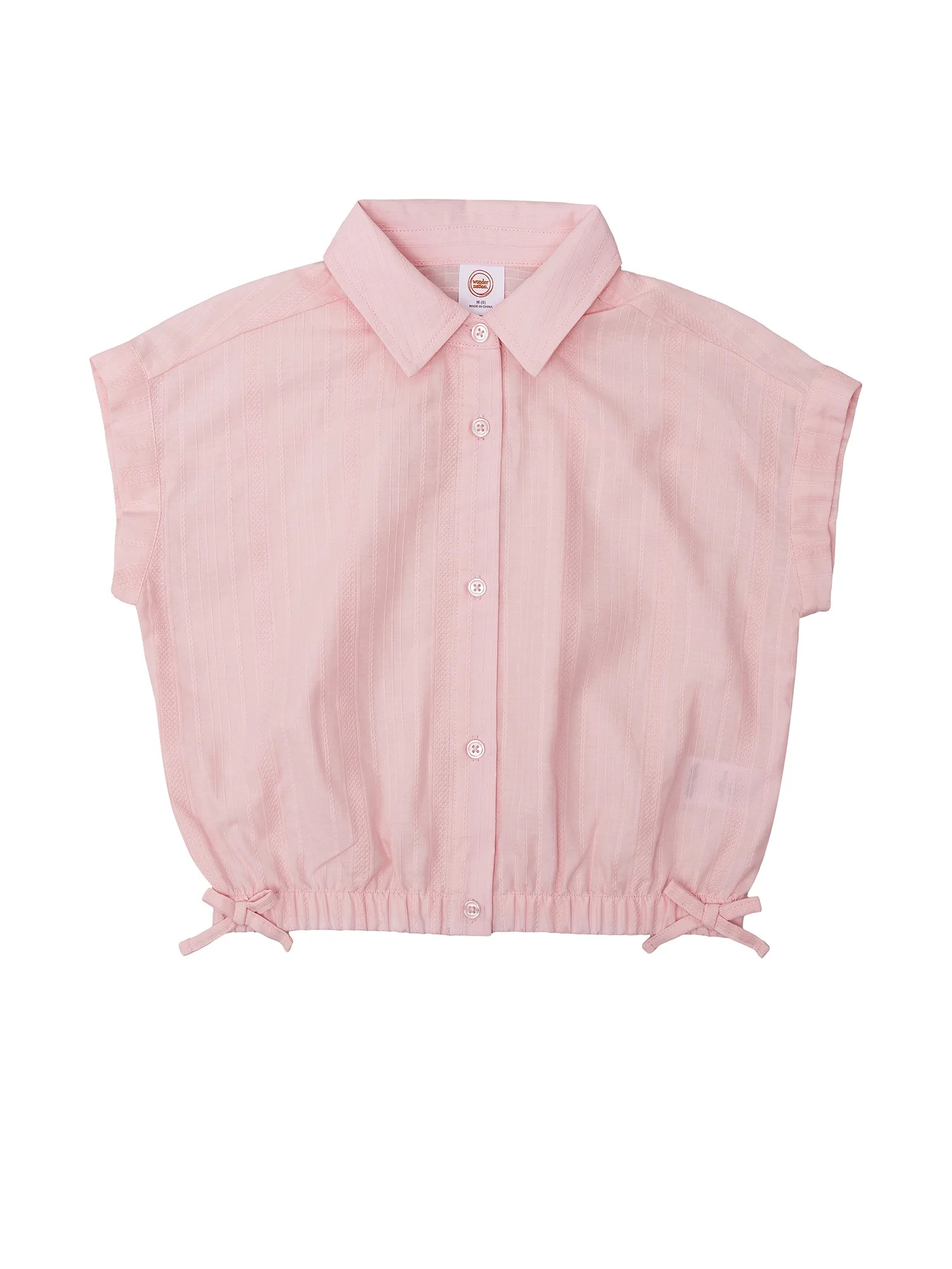 Wonder Nation Girls Trend Camp Top, sizes 4-18 & Plus | Walmart (US)