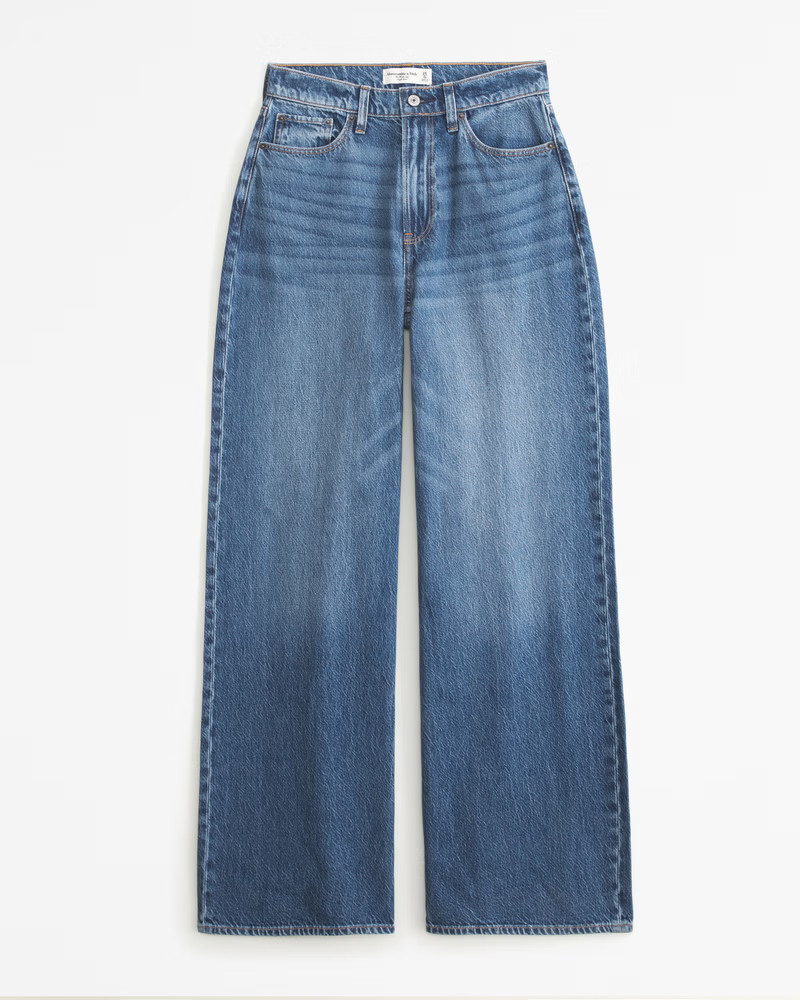 Curve Love High Rise Wide Leg Jean | Abercrombie & Fitch (US)