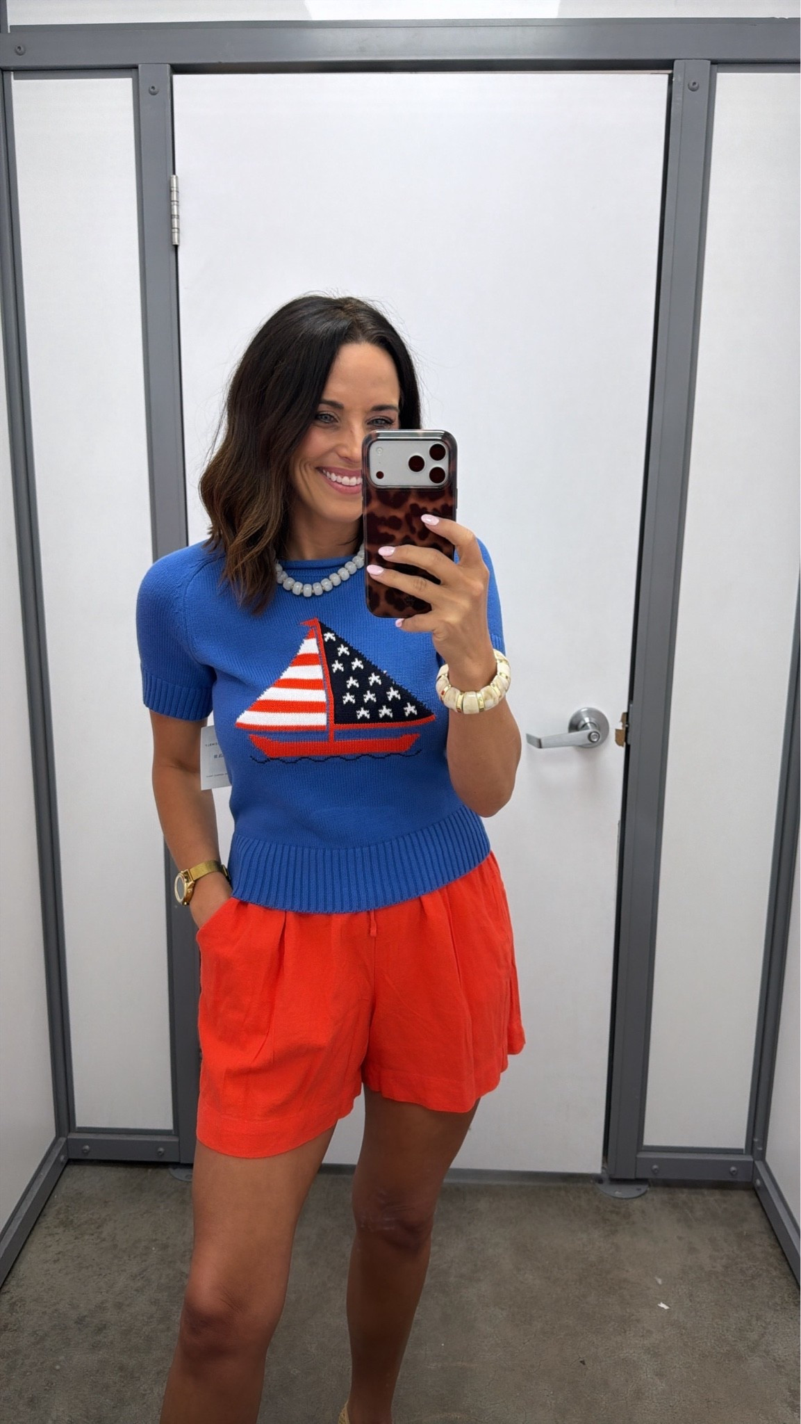 This little patriotic sweater moment from Walmart was too cute to leave behind 🇺🇸⛵️ perfect for summer nights, lake weekends, and all the 4th of July plans! Wearing an xs ❤️💙 #walmartfashion #patrioticstyle #fourthofjulyoutfit #summerstyle #affordablefashion #walmartfinds #americana #summeroutf