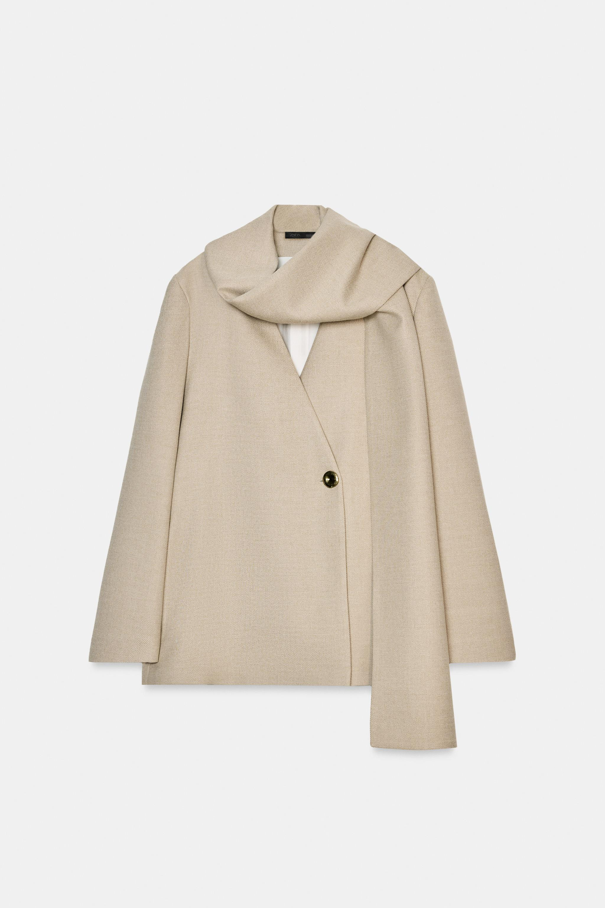 SCARF COLLAR BLAZER | Zara US